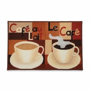 NWT Café au Lait Kitchen Mat  from Gourmet Gallery, Brown and Cream,   30 x 20